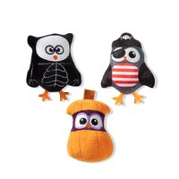 Fringe Studio Plush Squeaker Dog Toy - Halloween Owl-O-Ween
