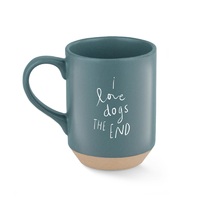 Fringe Studio Stoneware Tea or Coffee Mug - I Love Dogs, The End