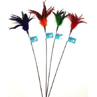 Go Cat Kitty Duster 18" Short Feather Teaser Cat Toy