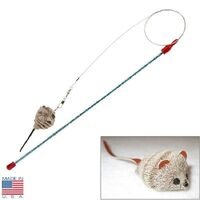 Da Bird Cat Catcher Teaser - Wand with Replaceable Mouse on a Wire