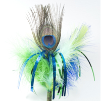 Go Cat Feather Teaser Peacock Sparkler with Extra Long Wand