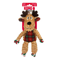KONG Floppy Knots Christmas Holiday Reindeer Dog Toy - Sm/Med Pack of 3