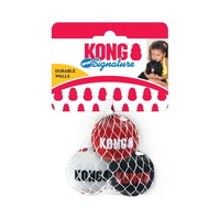  3 x KONG Signature Sport Balls Fetch Dog Toys - pack of 3 X-Small Balls