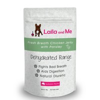 Laila & Me Dried Australian Chicken Breast & Parsley Fresh Breath Dog Treats 75g/200g