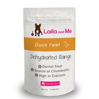 Laila & Me Dehydrated Australian Duck Feet Crunchy - Pack of 4 Dog Treats