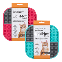 LickiMat Slomo Wet & Dry Double Slow Food Cat Bowl - Orange