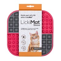 LickiMat Slomo Wet & Dry Double Slow Food Cat Bowl - Pink