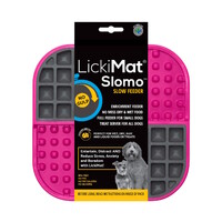 LickiMat Slomo Wet & Dry Double Slow Food Dog Bowl - Pink