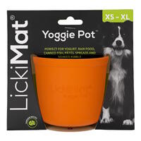 Lickimat Yoggie Pot Slow Feeder Dog Bowl - Orange