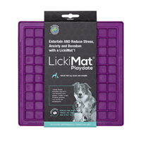 Lickimat Playdate Original Slow Food Licking Mat for Cats & Dogs - Purple