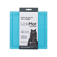 Lickimat Soother Original Slow Food Licking Mat for Cats - Blue