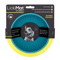 LickiMat Wobble Slow Feeder Boredom Buster Dog Food Bowl - Blue