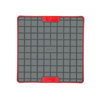 LickiMat Playdate Tuff Slow Food Licking Mat for Cats - Red