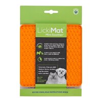 Lickimat Mini Soother Slow Food Bowl Anti-Anxiety Mat for Dogs - Orange