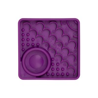 Lickimat Kitty Slow Food Bowl Anti-Anxiety Mat for Kittens - Purple