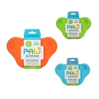 PAW Lick Pad Slow Feeder & Anti-Anxiety Food Mat Orange/Blue/Green