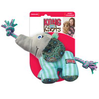 KONG Knots Carnival Canvas Plush Dog Toy with Rope - Elephant - Medium/Large