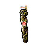 Outward Hound Invincible Tough Skinz Rattle Snake Dog Toy - Green - Large