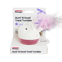 Petstages Hunt N Swat Feathery Treat Tumblers for Cats - Pink
