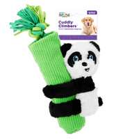 Outward Hound 3-in-1 Tug & Toss Dog Toy - Cuddly Climbers Panda