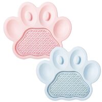 PAW 2-in-1 Slow Feeder Bowl & Lick Pad Combo - Baby Pink