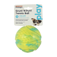 Petstages Grunt N Punt Tennis Ball Fetch Dog Toy