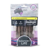 Balanced Life Kangaroo Beef Beetroot & Linseed Sausage Dog Treat 7-Piece Pack
