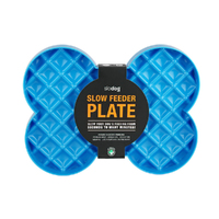 SloDog Slow Food Plate - Blue