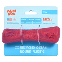 West Paw Seaflex Recycled Plastic Fetch Dog Toy - Drifty Small - Hibiscus