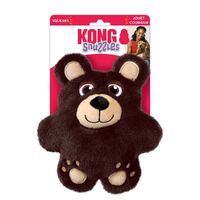 3 x KONG Snuzzles Plush Squeaker Dog Toy - Bear 