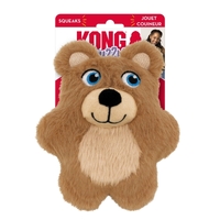 3 x KONG Snuzzles Plush Squeaker Dog Toy - Bear - small