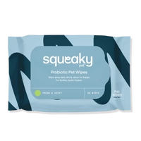 Squeaky Pet Probiotic Pet Wipes Fresh & Zesty 20 Wipes 