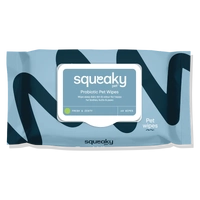 Squeaky Pet Probiotic Pet Wipes Fresh & Zesty 60 Wipes 