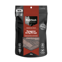 Black Hawk Dog Treats Kangaroo Jerky Straps 100G 