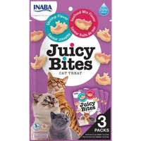 Inaba Cat Juicy Bites Shrimp & Seafood Mix 34G 6Pk(Om6) 