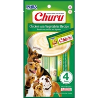 Inaba Dog Churu Puree 4P Chkn Veg 56G 6Pk (Om6) 