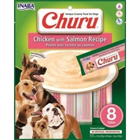 Inaba Dog Churu Puree 8P Chkn W Slmn 160G 6Pk(Om6) 