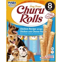Inaba Dog Churu Rolls Chicken Wraps W Cheese 96G 6Pk (Om6) 