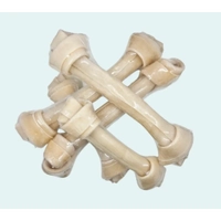 Petrite Knot Bone 25 Pcs "Rawhide Natural 6"" " 