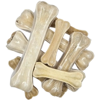 Petrite Pressed Bone 10Pk Rawhide Natural  10.5" 