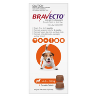 Bravecto Dog Sml 4.5Kg - 10Kg Orange (2Pk) 