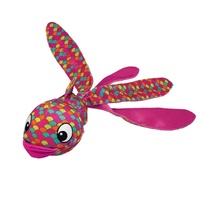KONG Wubba Finz Fish-Faced Floppy Tailed Squeaker Fetch Dog Toy - Pink - Large