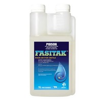 Fasitak Pour On For Cattle -1L Twin Chamber Bottle 
