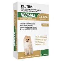 Neomax Allwormer Small Dogs And Puppies 0-5Kg (10 Tablet) 