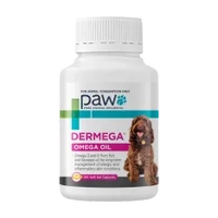 Paw Dermega Omega Oil Skin Support Capsules 100Pce 