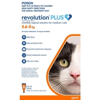 Revolution Cat Plus Medium Cat 6Pk 2.5-5Kg 