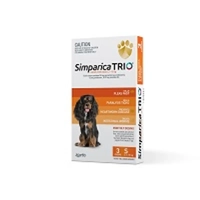 Simparica Trio 5.1-10Kg (Orange) 3 Pack 