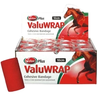 Valuwrap Cohesive Bandage 10Cm Red 