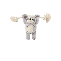 Fringe Studio Girlie Sloth On A Rope Plush Dog Toy 