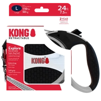 Kong Explore Retractable Leash Grey Large 